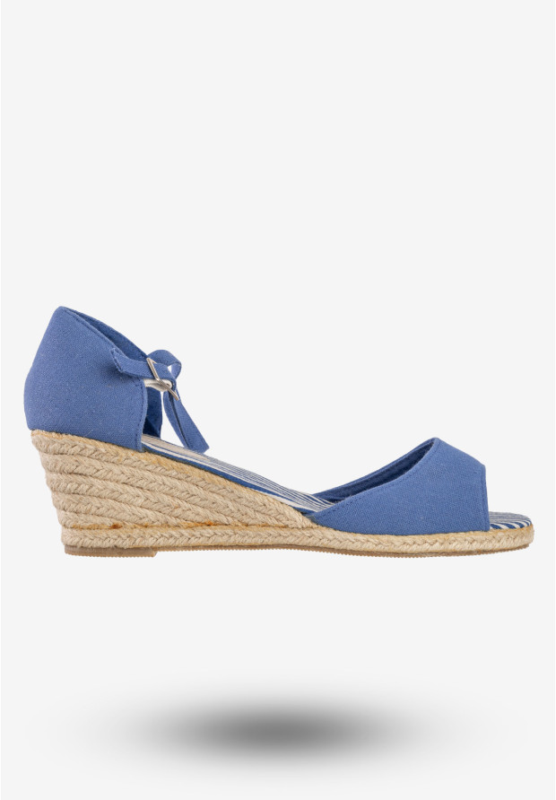 Sandały Damskie Buty Na Koturnie Na Wiosnę Lato New Age Niebieskie GLF-3
