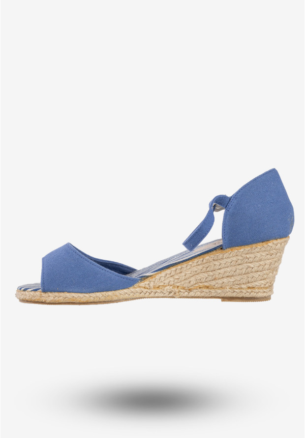 Sandały Damskie Buty Na Koturnie Na Wiosnę Lato New Age Niebieskie GLF-3