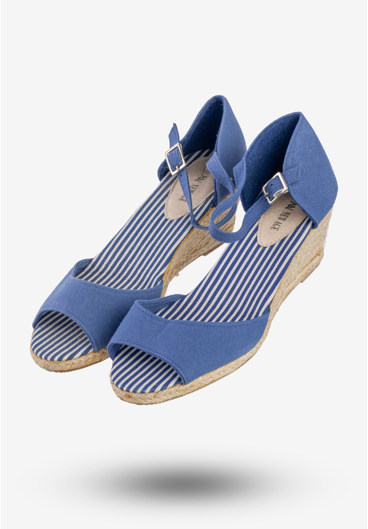 Sandały Damskie Buty Na Koturnie Na Wiosnę Lato New Age Niebieskie GLF-3