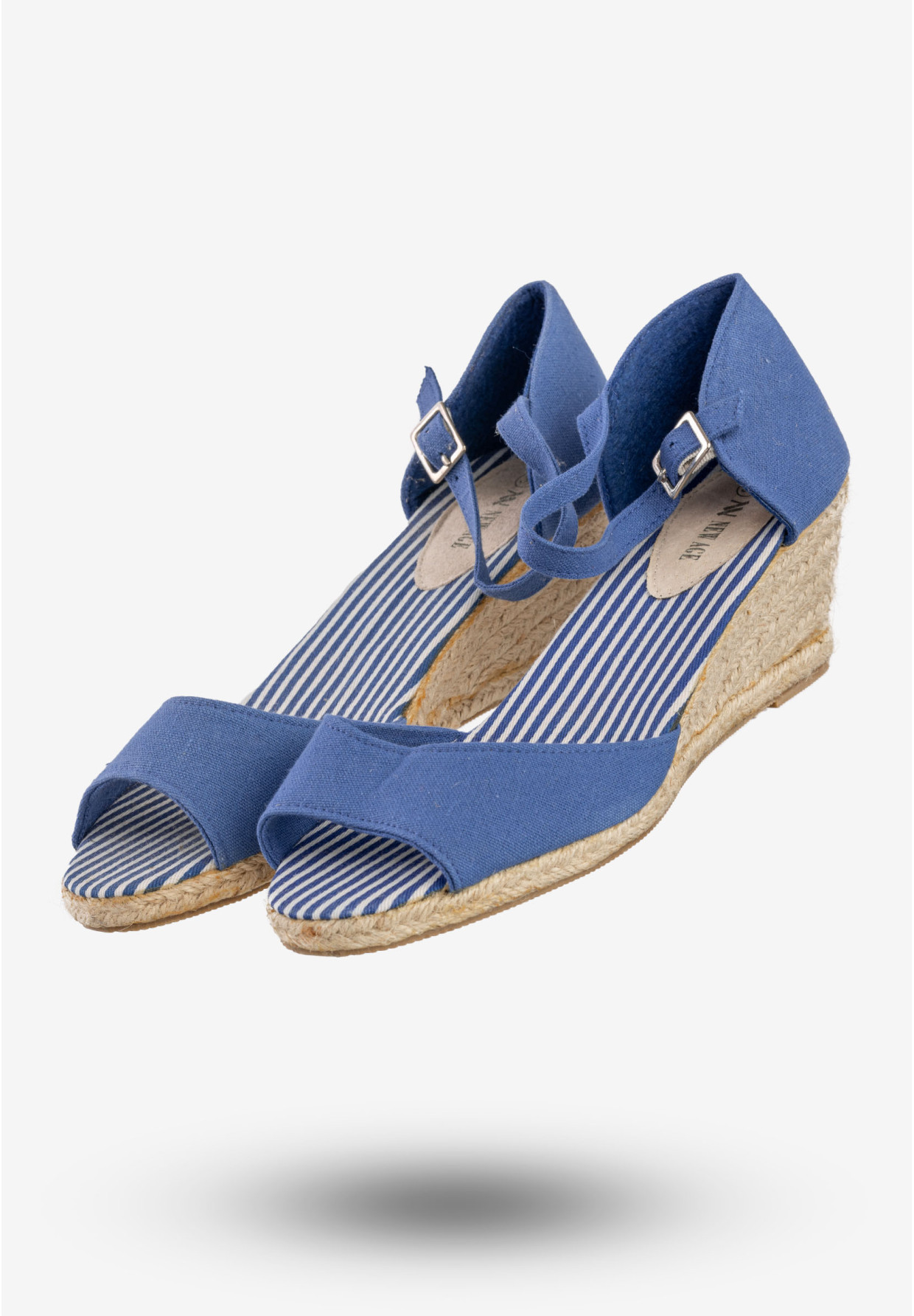 Sandały Damskie Buty Na Koturnie Na Wiosnę Lato New Age Niebieskie GLF-3