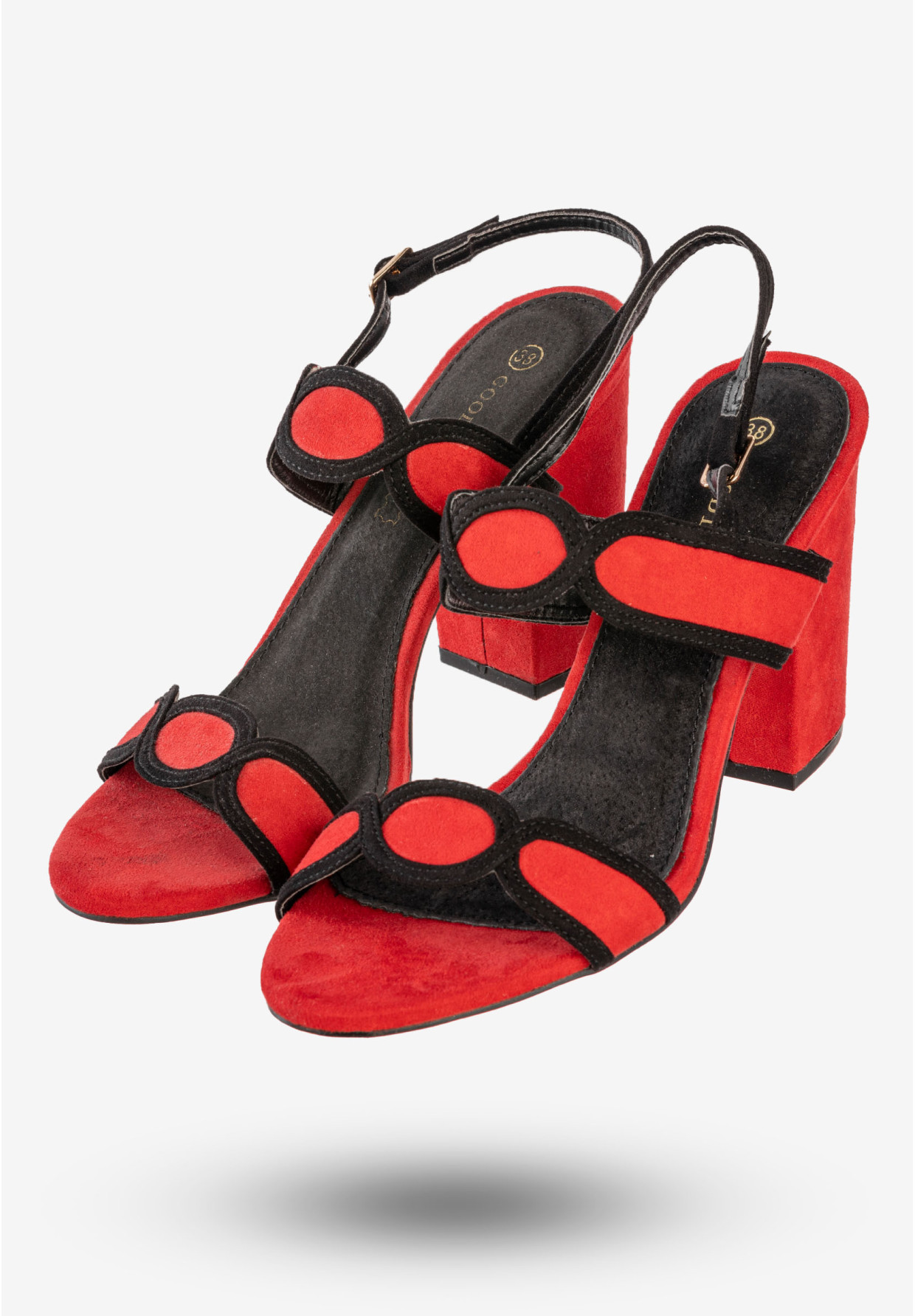 Sandały Damskie Buty Na Słupku Na Wiosnę Lato Goodin Czerwone GD-5507