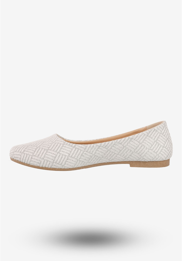 Baleriny Damskie Eleganckie Buty Na Wiosnę Lato Jezzi Białe 25BLL02-9047