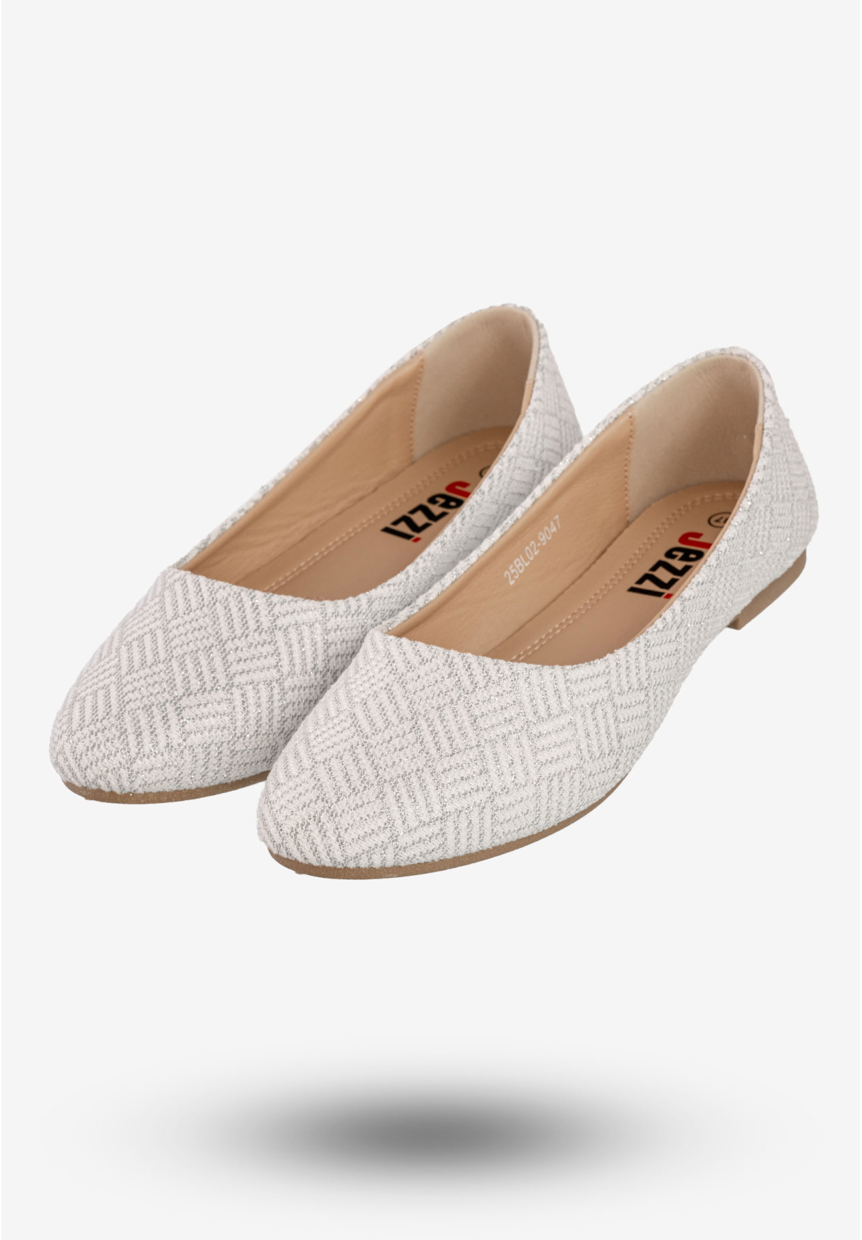 Baleriny Damskie Eleganckie Buty Na Wiosnę Lato Jezzi Białe 25BLL02-9047