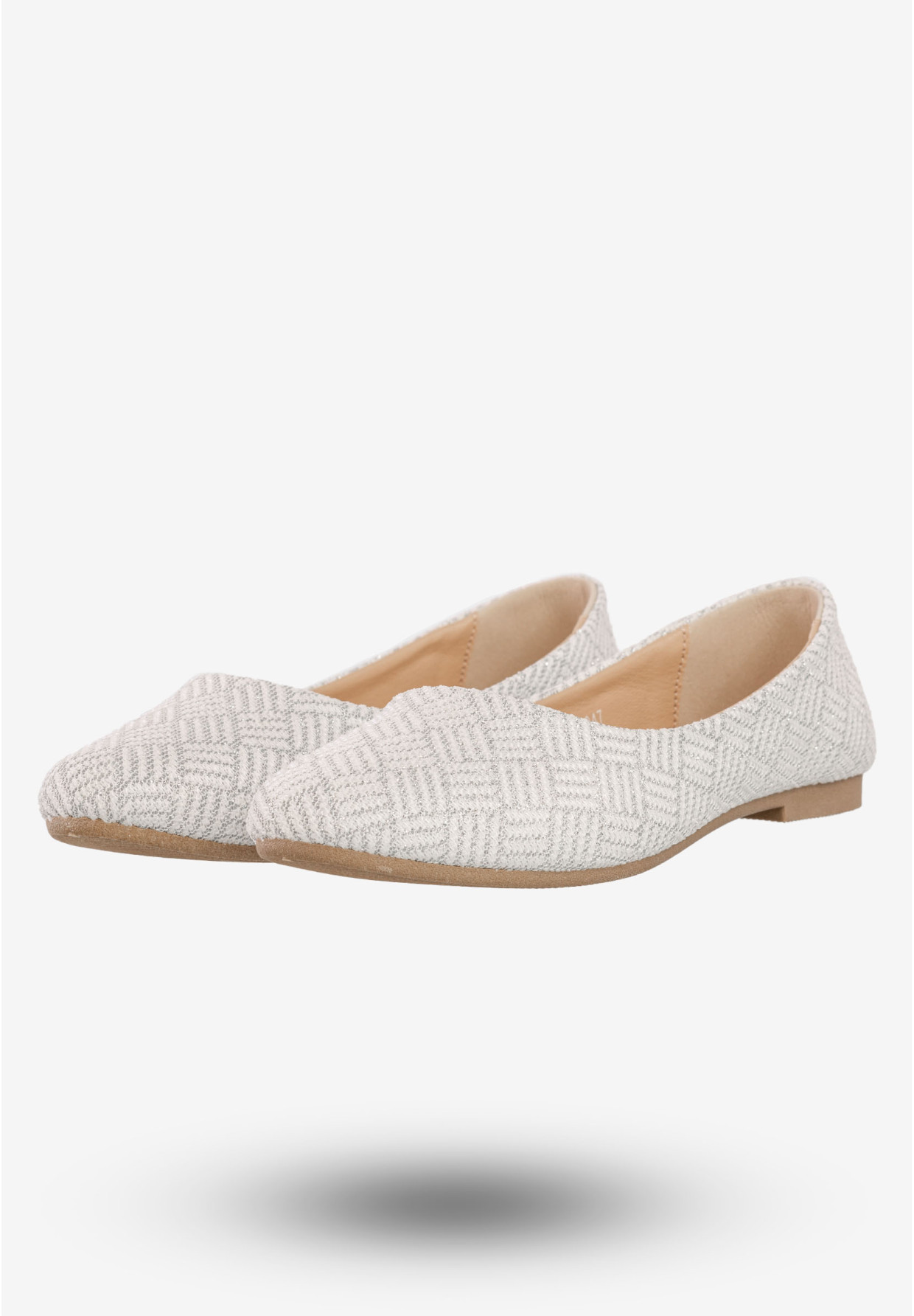 Baleriny Damskie Eleganckie Buty Na Wiosnę Lato Jezzi Białe 25BLL02-9047