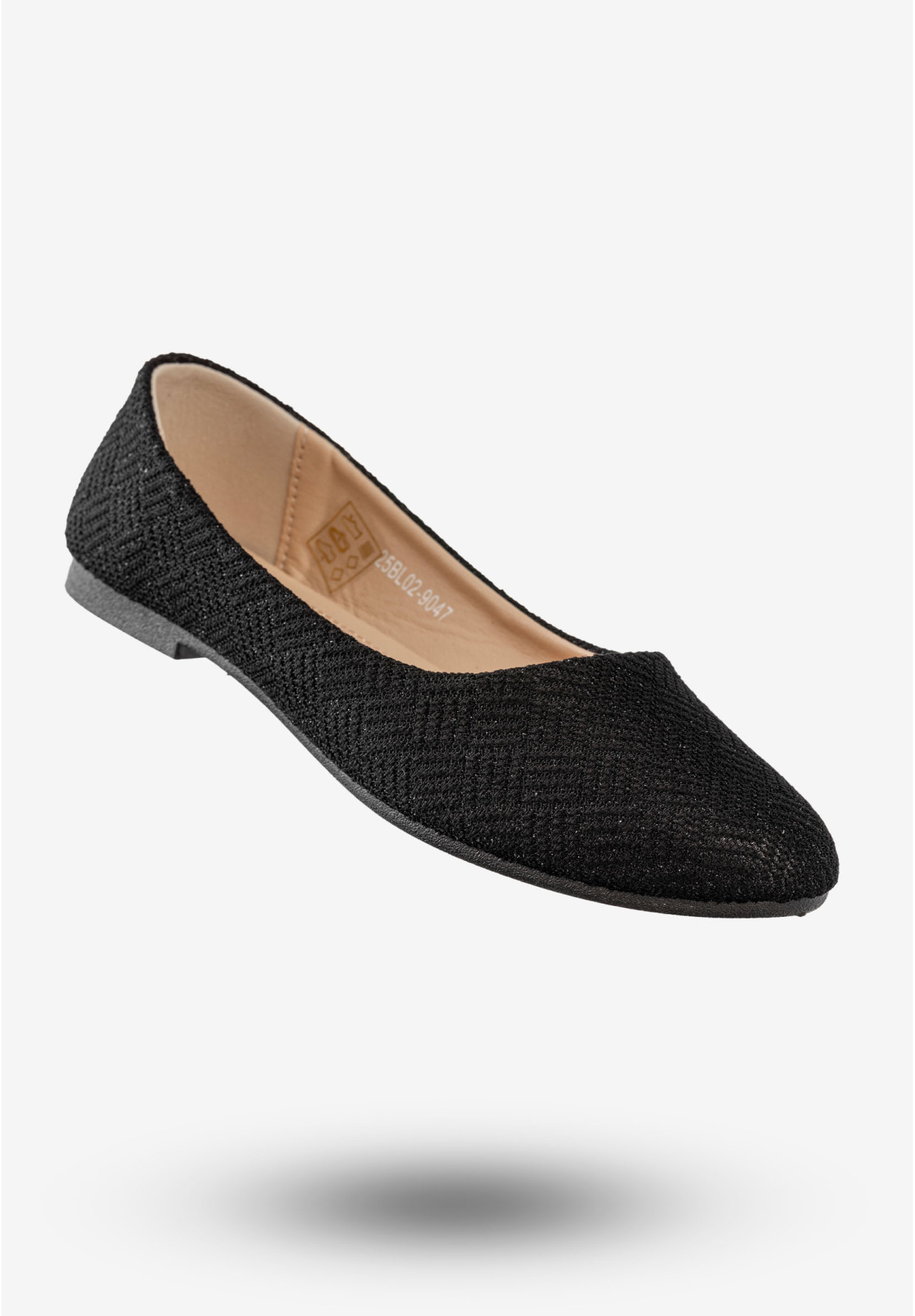 Baleriny Damskie Eleganckie Buty Na Wiosnę Lato Jezzi Czarne 25BLL02-9047