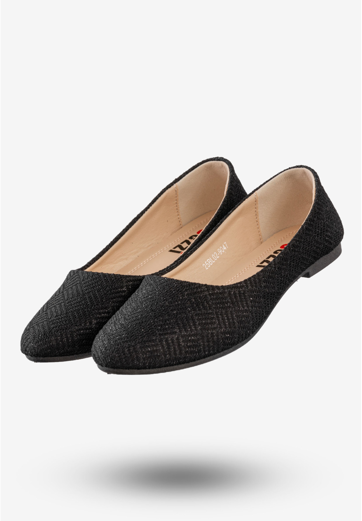 Baleriny Damskie Eleganckie Buty Na Wiosnę Lato Jezzi Czarne 25BLL02-9047