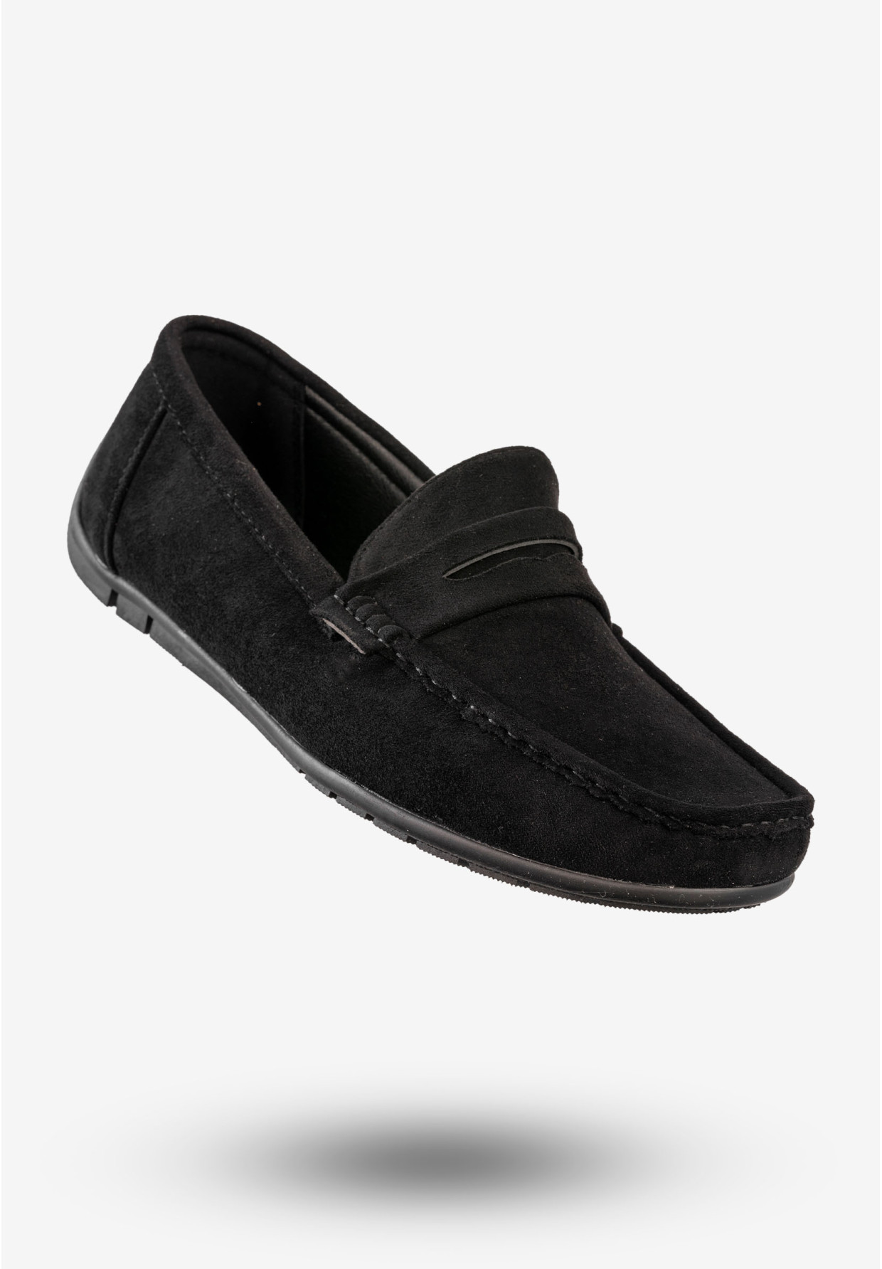 Mokasyny Męskie Eleganckie Buty Wizytowe Unisoft Czarne 24MN02-7710