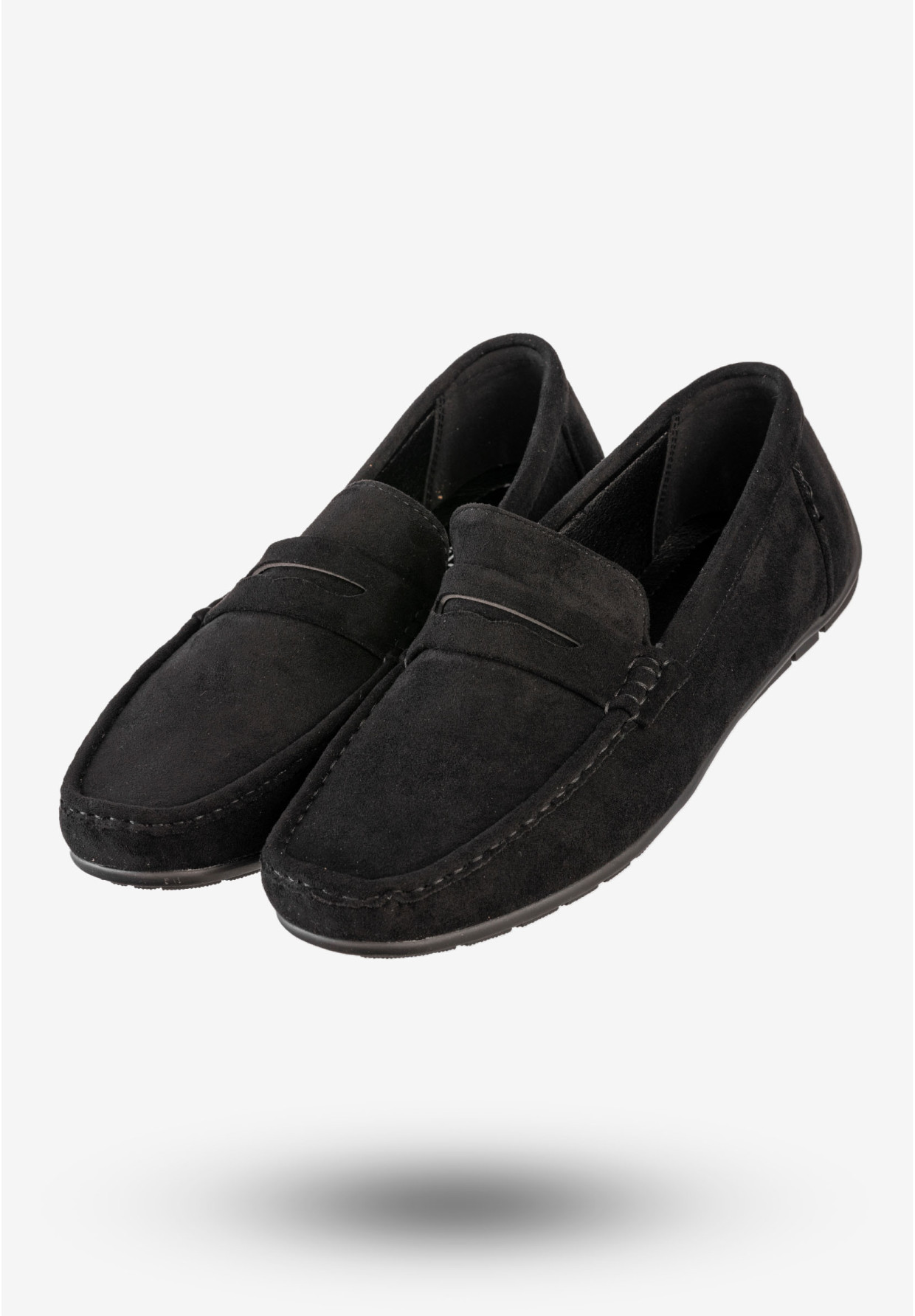Mokasyny Męskie Eleganckie Buty Wizytowe Unisoft Czarne 24MN02-7710