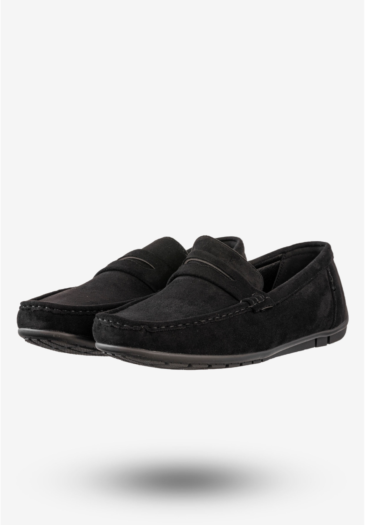 Mokasyny Męskie Eleganckie Buty Wizytowe Unisoft Czarne 24MN02-7710