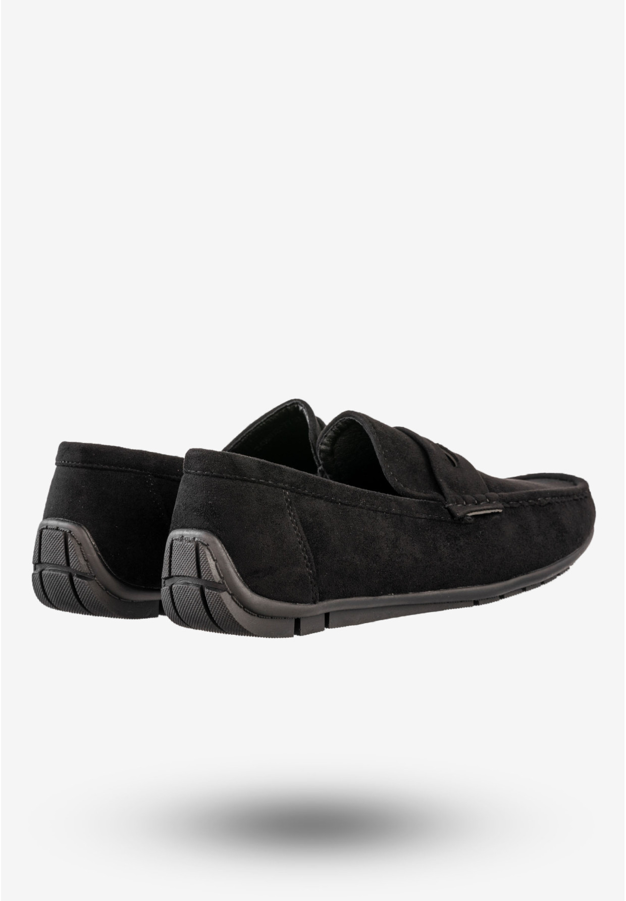 Mokasyny Męskie Eleganckie Buty Wizytowe Unisoft Czarne 24MN02-7710
