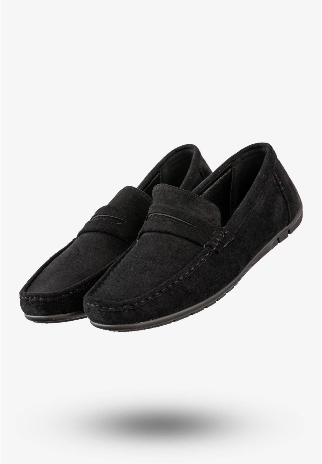 Mokasyny Męskie Eleganckie Buty Wizytowe Unisoft Czarne 24MN02-7710