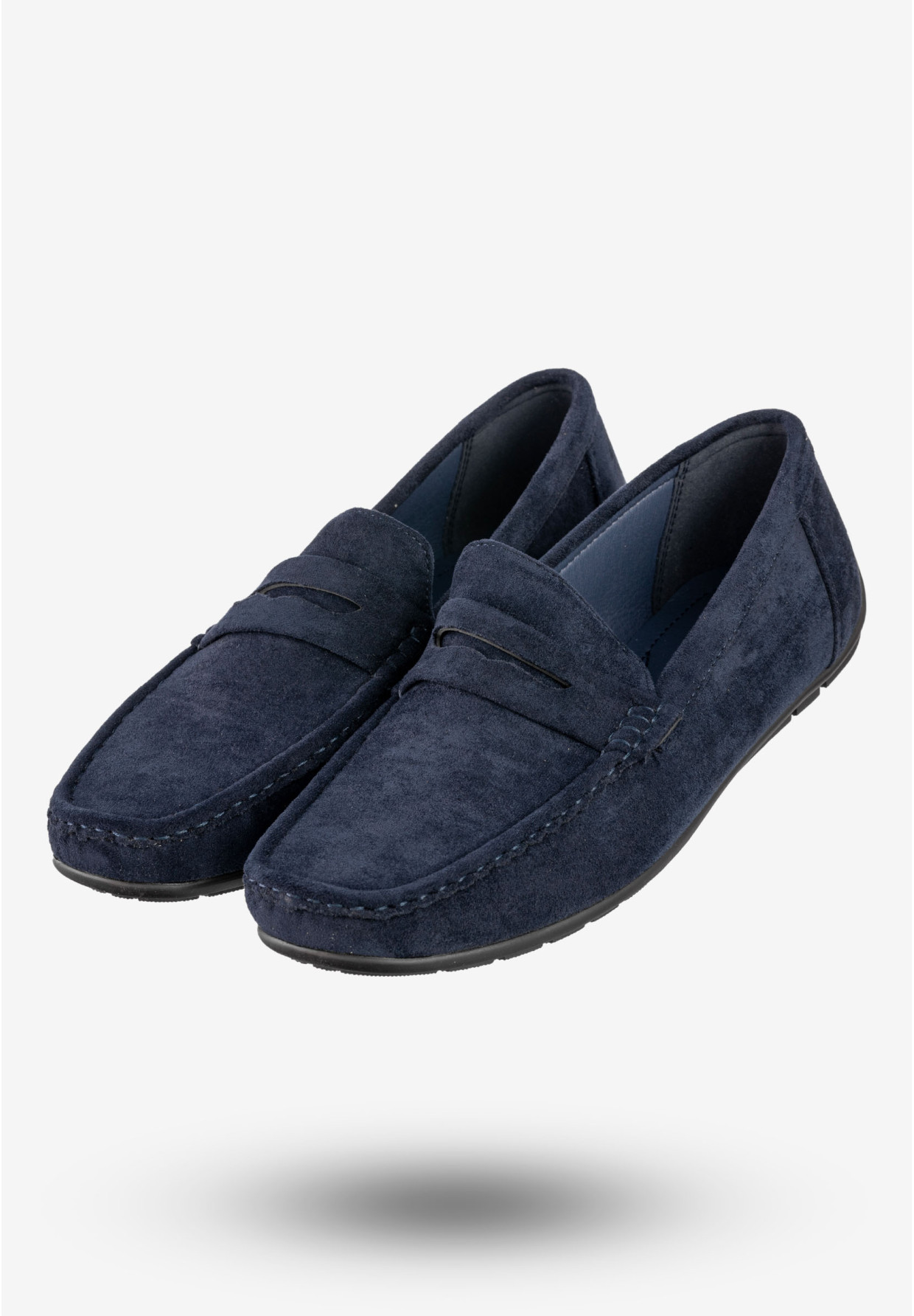 Mokasyny Męskie Eleganckie Buty Wizytowe Unisoft Granatowe 24MN02-7710