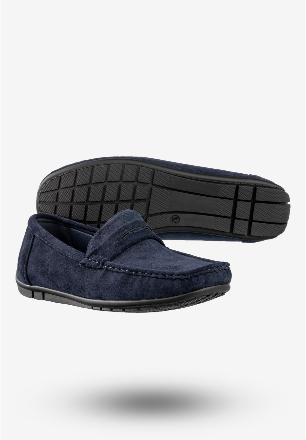 Mokasyny Męskie Eleganckie Buty Wizytowe Unisoft Granatowe 24MN02-7710
