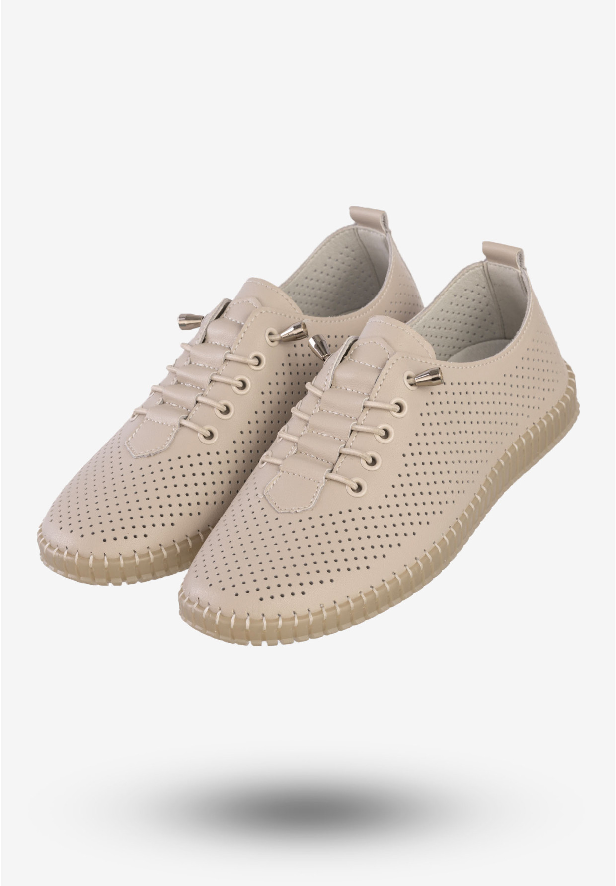 Półbuty Damskie Skórzane Buty Eleganckie Filippo Beżowe DP6140/26BE