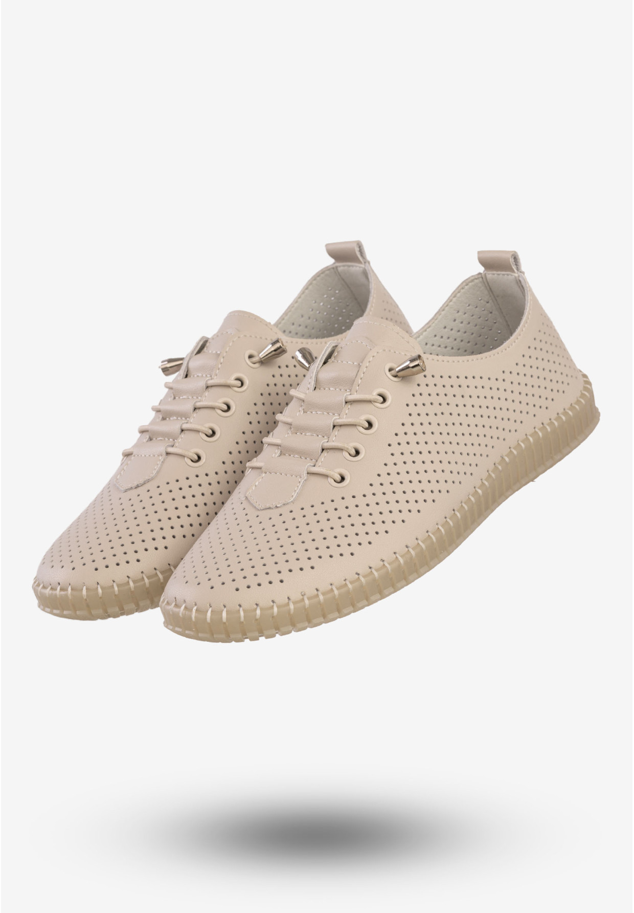 Półbuty Damskie Skórzane Buty Eleganckie Filippo Beżowe DP6140/26BE