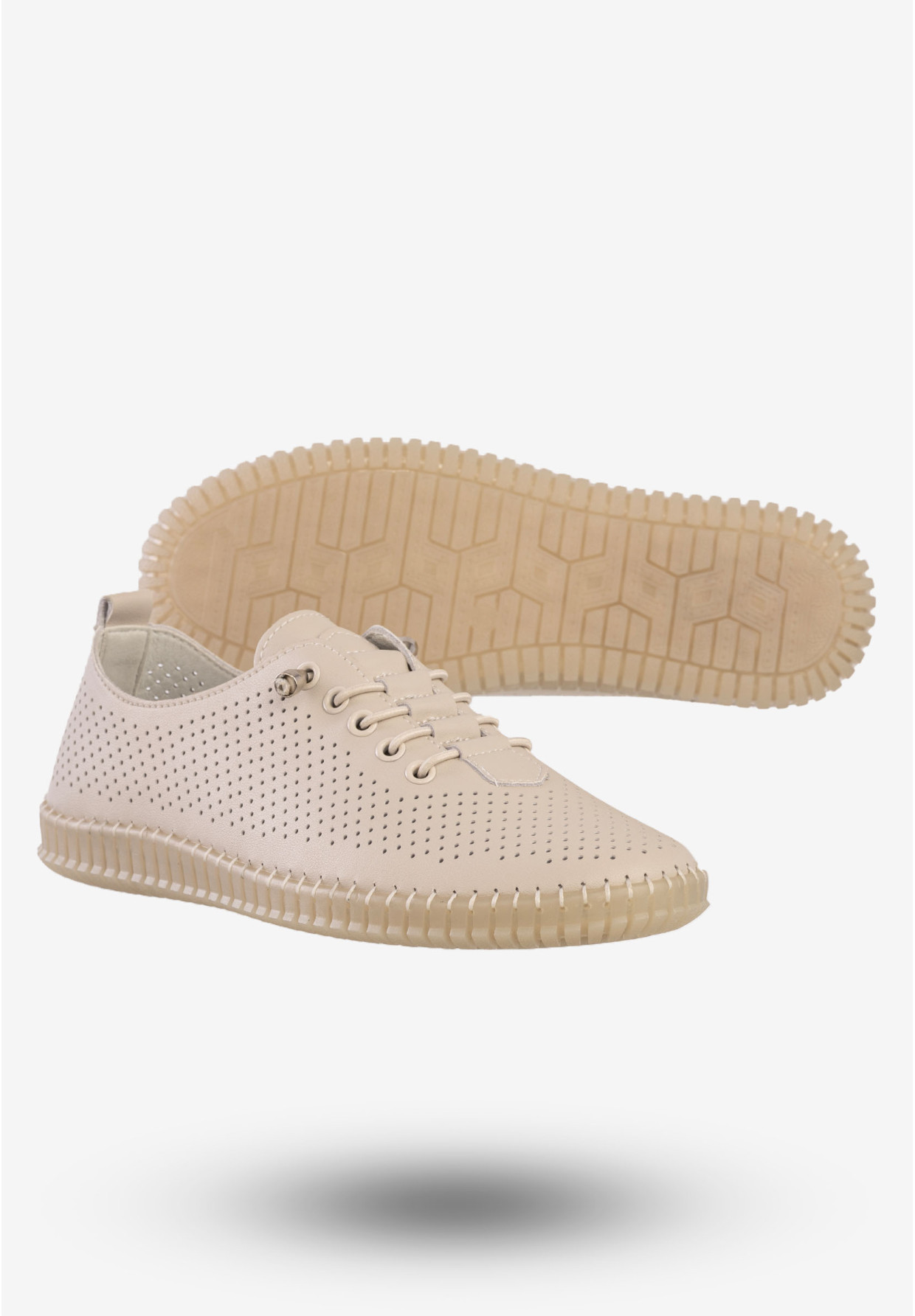 Półbuty Damskie Skórzane Buty Eleganckie Filippo Beżowe DP6140/26BE