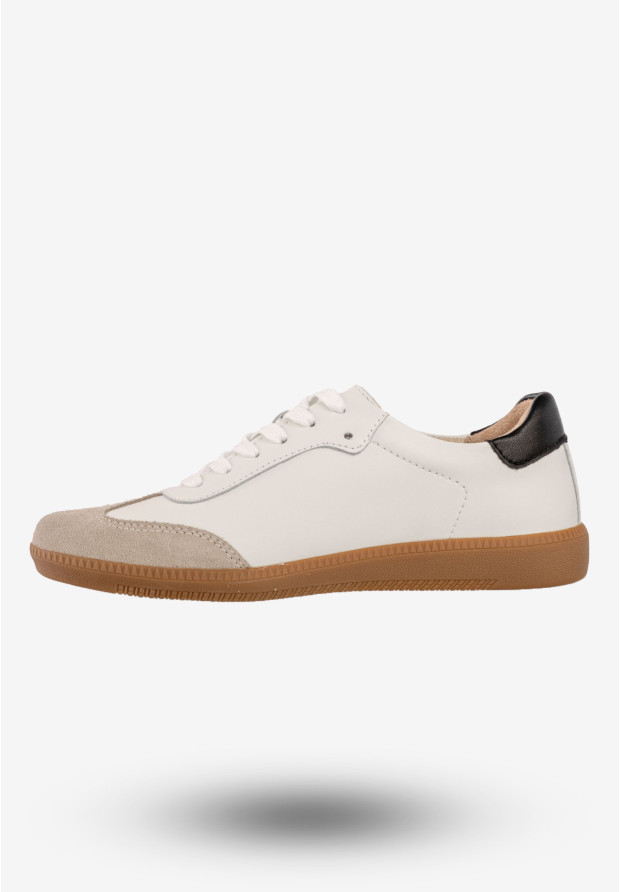 Sneakersy Damskie Skórzane Buty Sportowe Filippo Białe DP6741/25WH