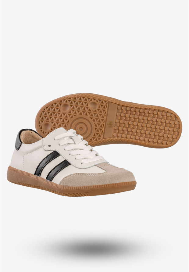 Sneakersy Damskie Skórzane Buty Sportowe Filippo Białe DP6741/25WH