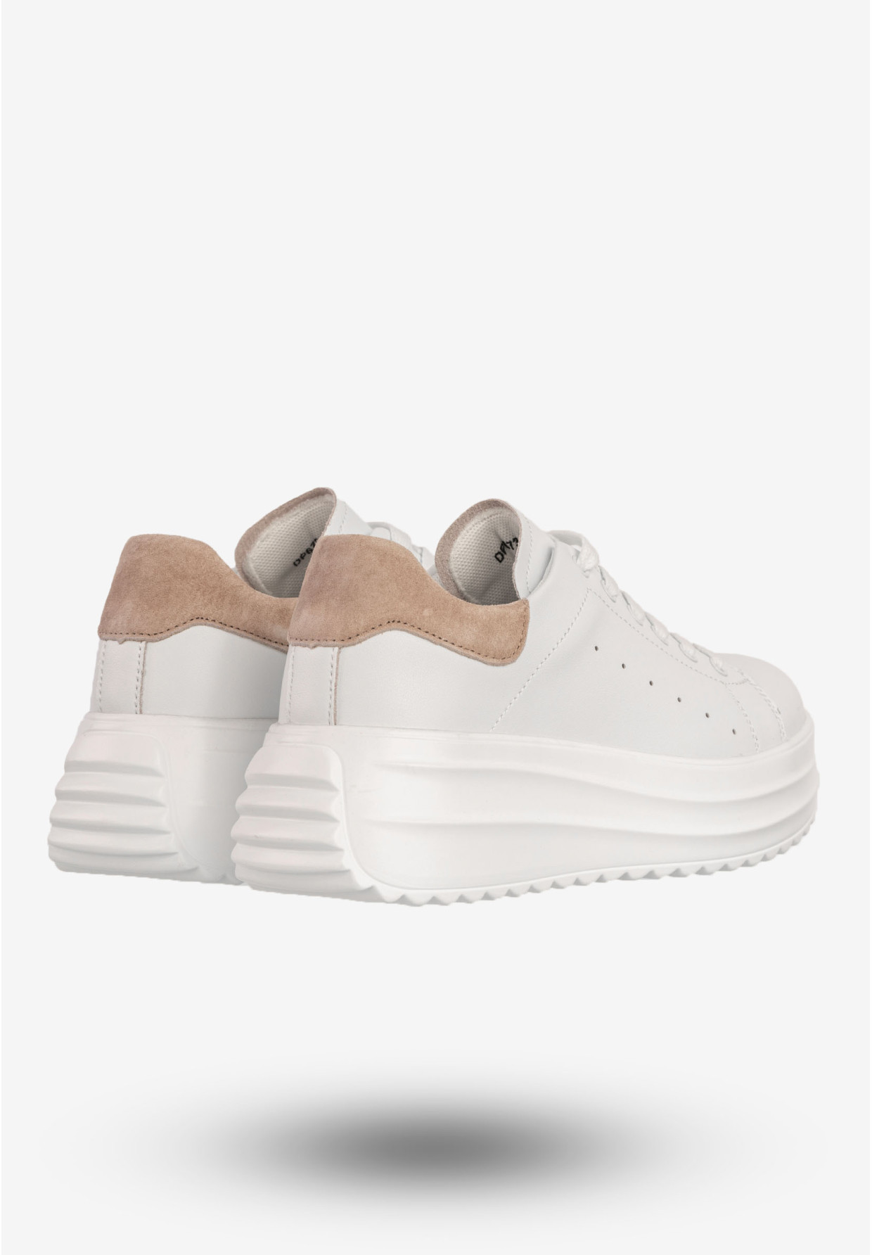 Seankersy Damskie Skórzane Buty Sportowe Na Platformie Filippo Białe DP6739/25WH BE