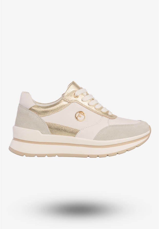 Sneakersy Damskie Skórzane Buty Sportowe Filippo Białe DP6858/25WH GO