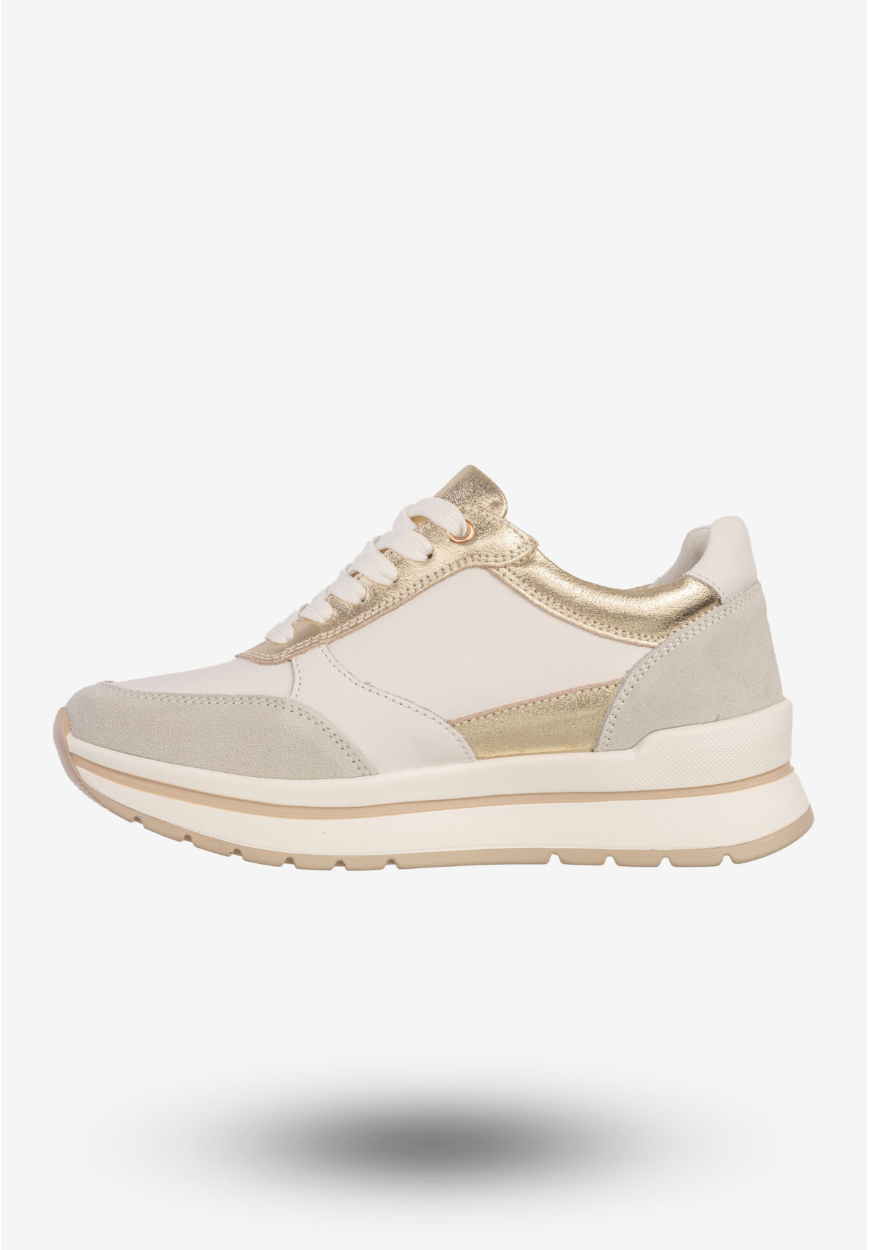 Sneakersy Damskie Skórzane Buty Sportowe Filippo Białe DP6858/25WH GO