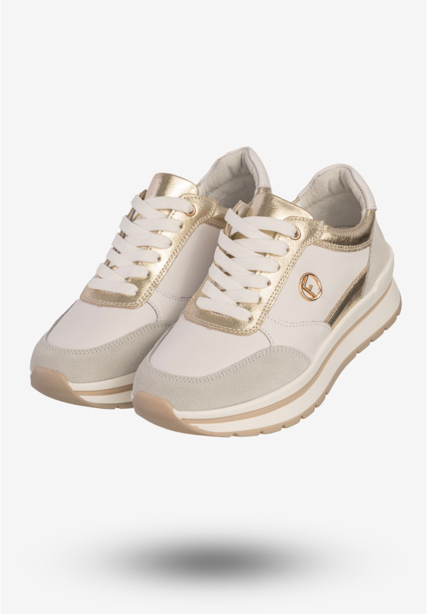 Sneakersy Damskie Skórzane Buty Sportowe Filippo Białe DP6858/25WH GO