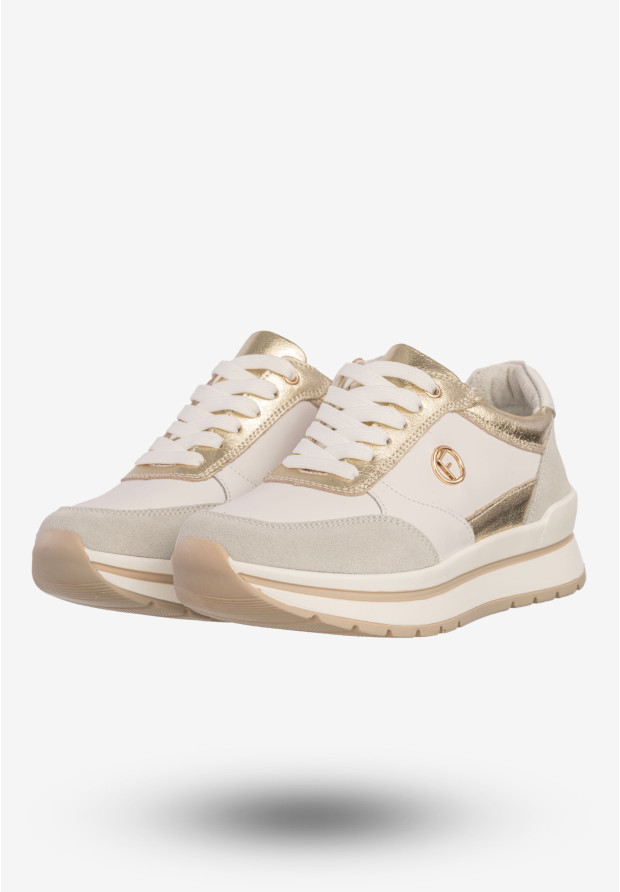 Sneakersy Damskie Skórzane Buty Sportowe Filippo Białe DP6858/25WH GO