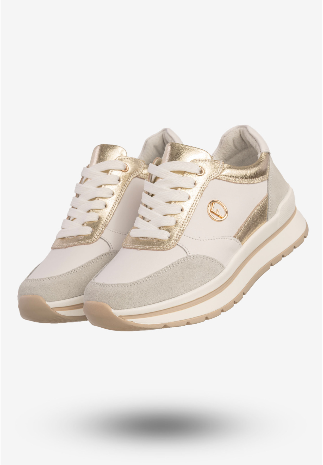 Sneakersy Damskie Skórzane Buty Sportowe Filippo Białe DP6858/25WH GO