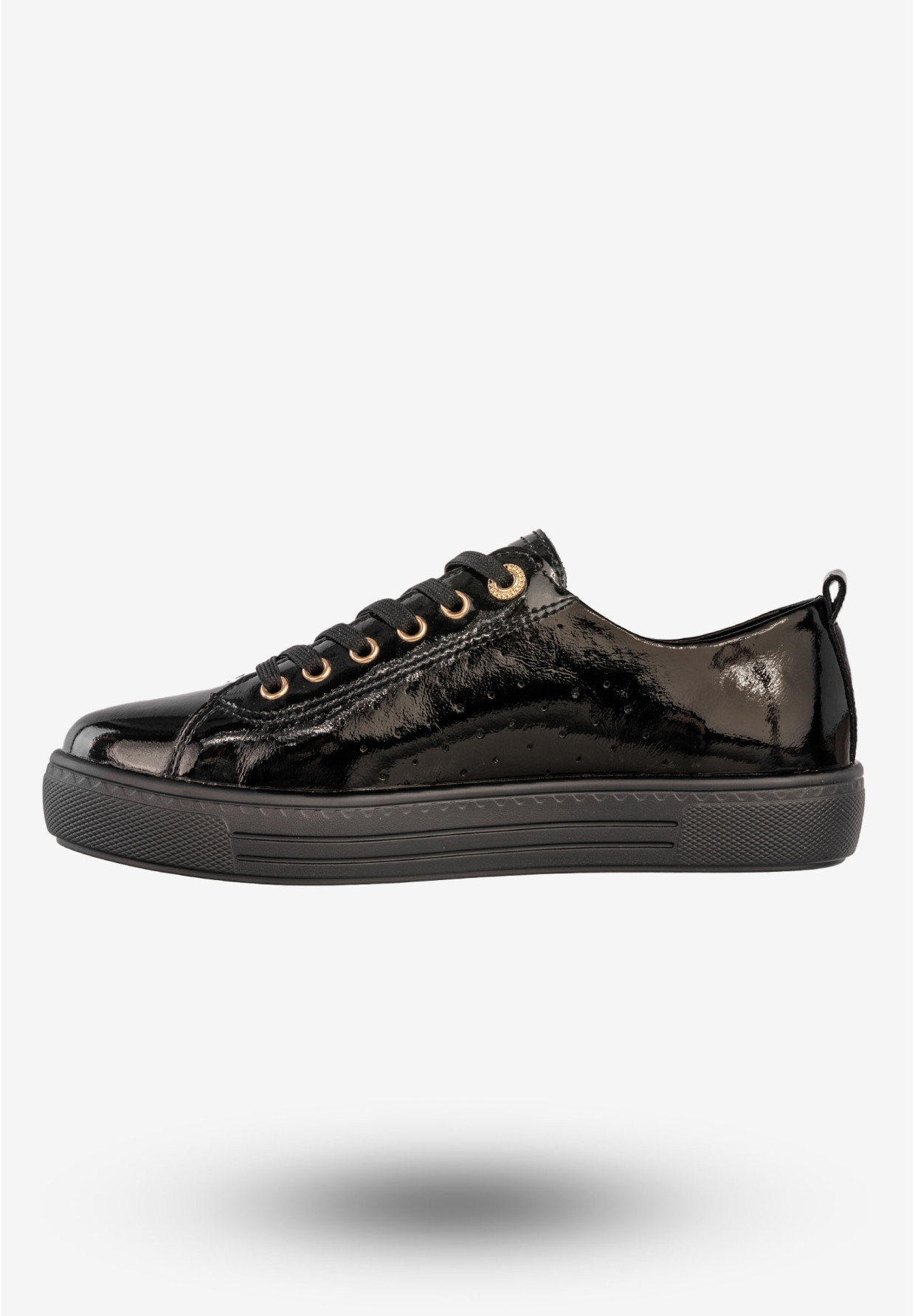 Sneakersy Damskie Skórzane Buty Eleganckie Filippo Czarne DP7052/25BK