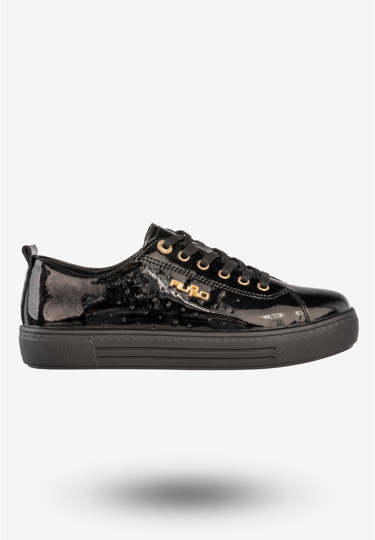 Sneakersy Damskie Skórzane Buty Eleganckie Filippo Czarne DP7052/25BK