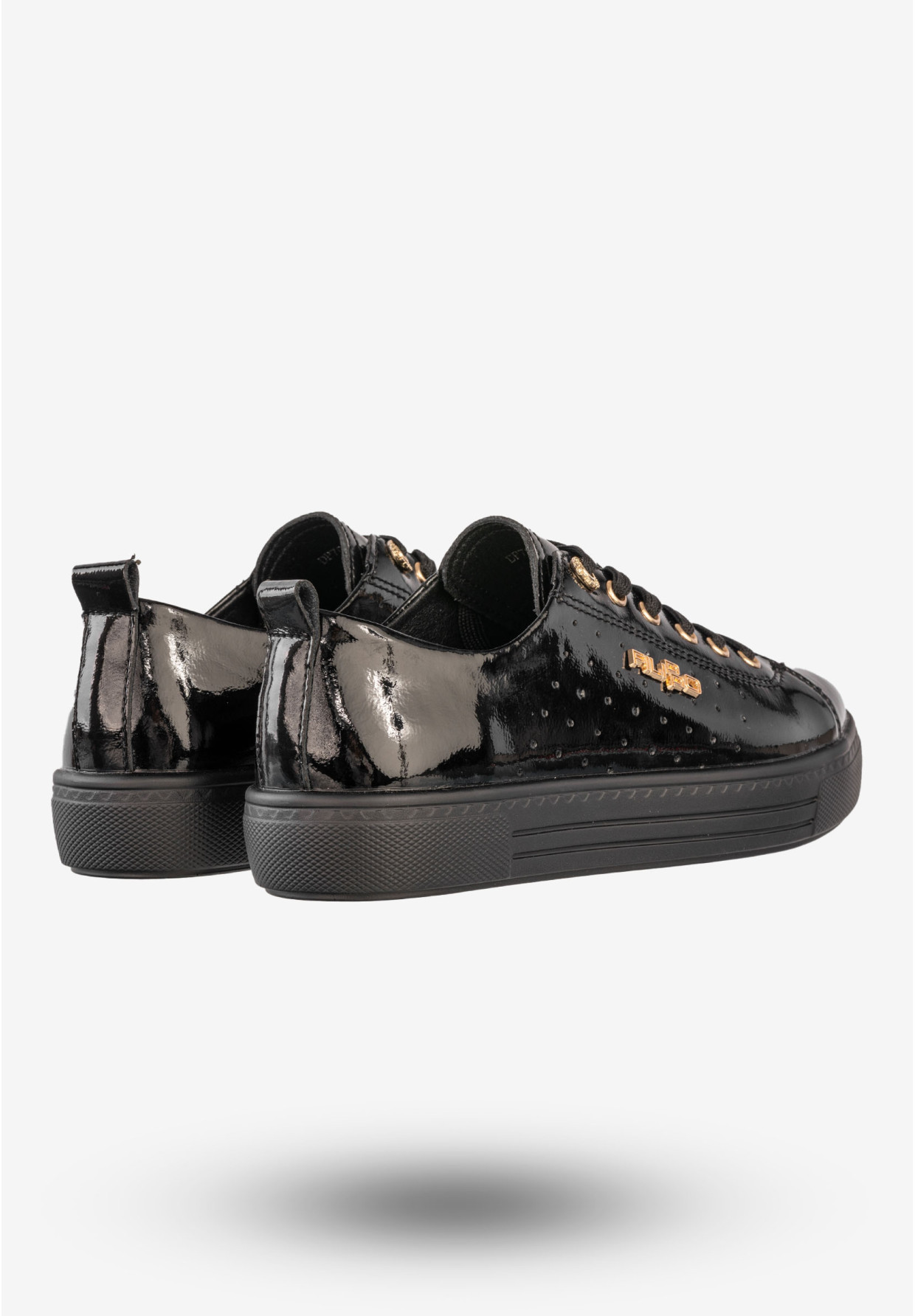 Sneakersy Damskie Skórzane Buty Eleganckie Filippo Czarne DP7052/25BK