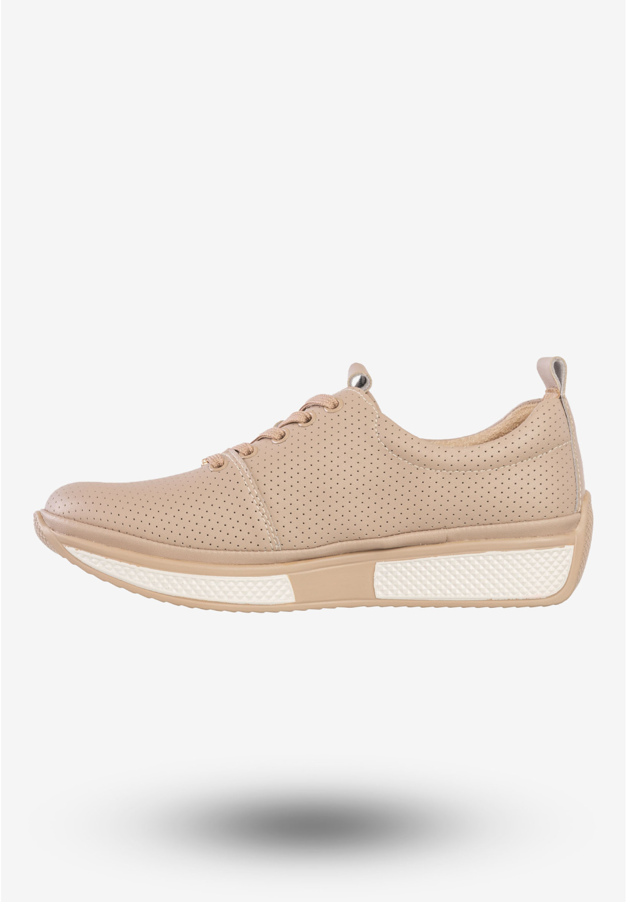 Sneakersy Damskie Skórzane Buty Sportowe Filippo Beżowe DP6740/25BE