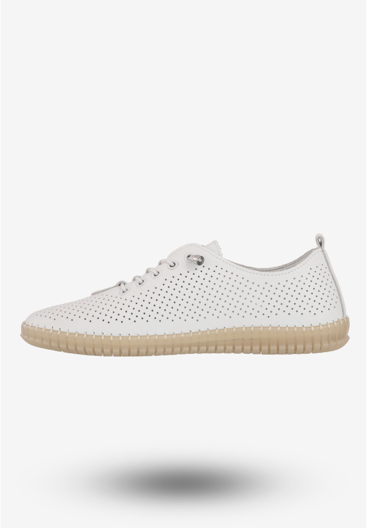 Półbuty Damskie Skórzane Buty Eleganckie Filippo Białe DP6140/26WH