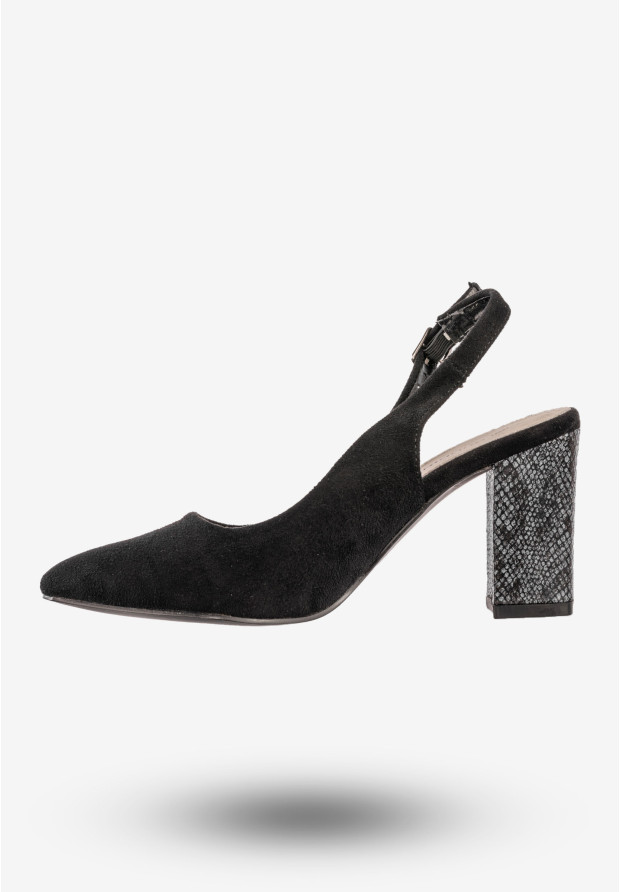 Czółenka Damskie Buty Na Słupku Eleganckie Goodin Czarne GD-FL358