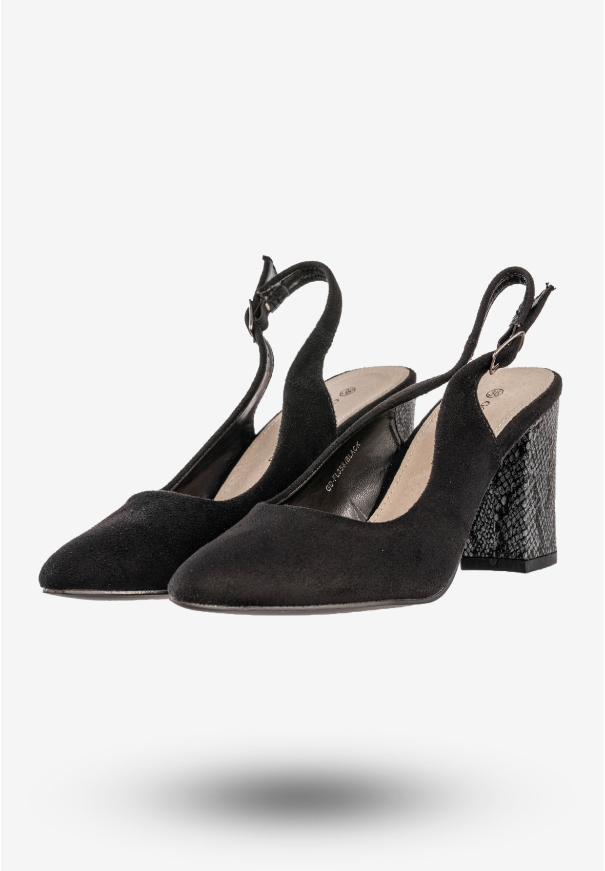 Czółenka Damskie Buty Na Słupku Eleganckie Goodin Czarne GD-FL358