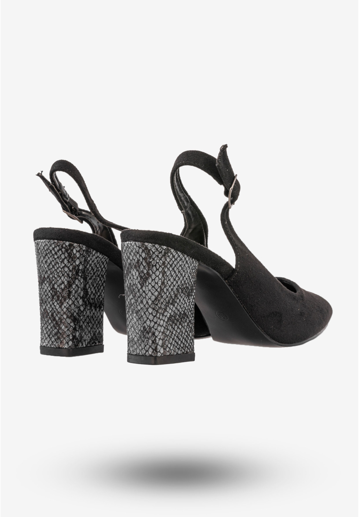 Czółenka Damskie Buty Na Słupku Eleganckie Goodin Czarne GD-FL358