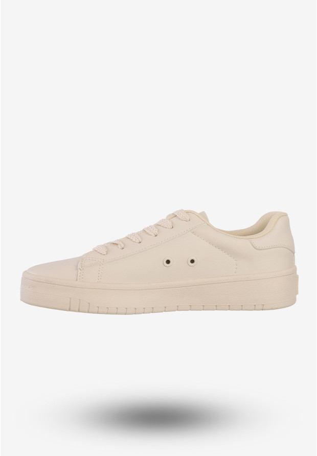 Sneakersy Big Star Beżowe Buty Damskie Ekoskóra NN274578