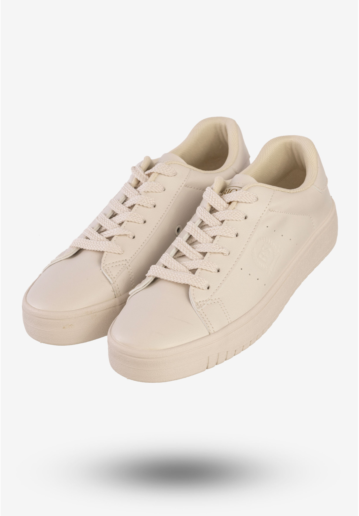 Sneakersy Big Star Beżowe Buty Damskie Ekoskóra NN274578