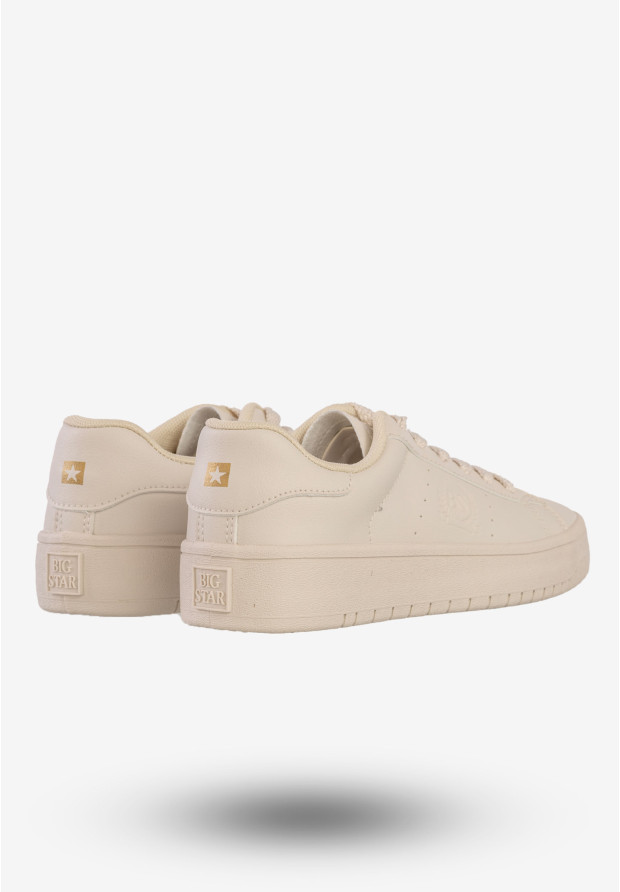 Sneakersy Big Star Beżowe Buty Damskie Ekoskóra NN274578
