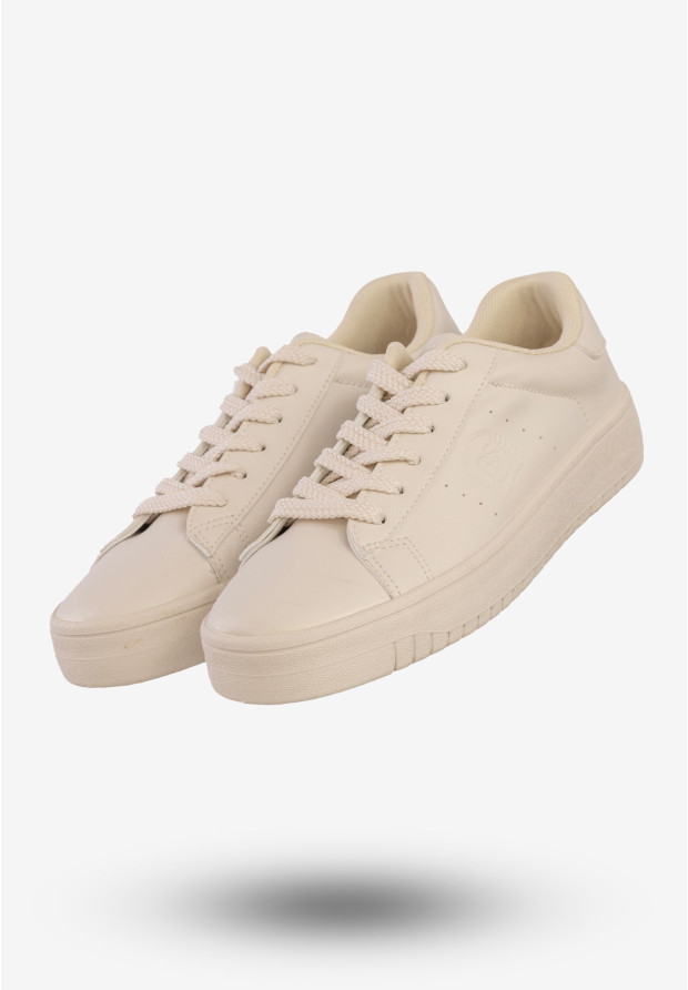 Sneakersy Big Star Beżowe Buty Damskie Ekoskóra NN274578