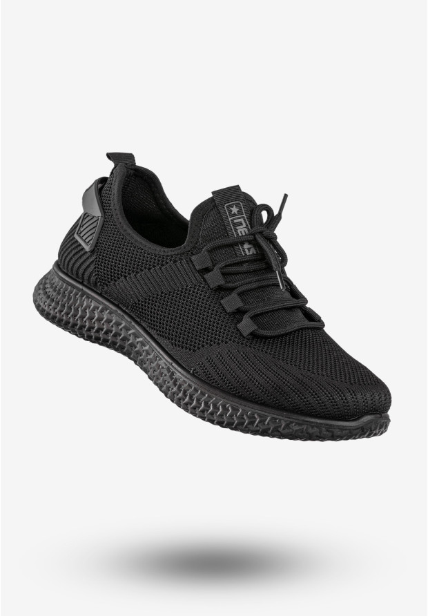 Czarne sneakersy męskie News 21MN02-3634M