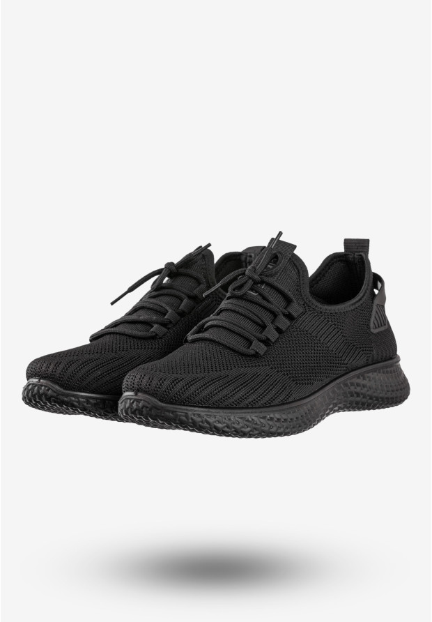 Sneakersy Męskie Buty Sportowe Lekkie News Czarne 21MN02-3634M