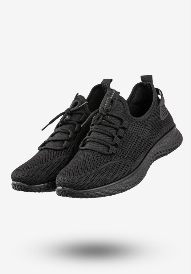 Sneakersy Męskie Buty Sportowe Lekkie News Czarne 21MN02-3634M