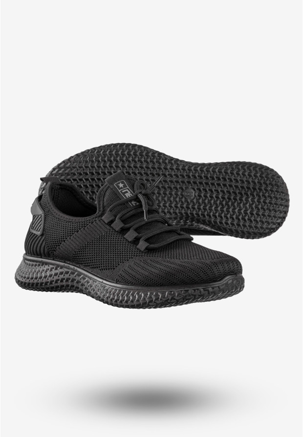 Sneakersy Męskie Buty Sportowe Lekkie News Czarne 21MN02-3634M