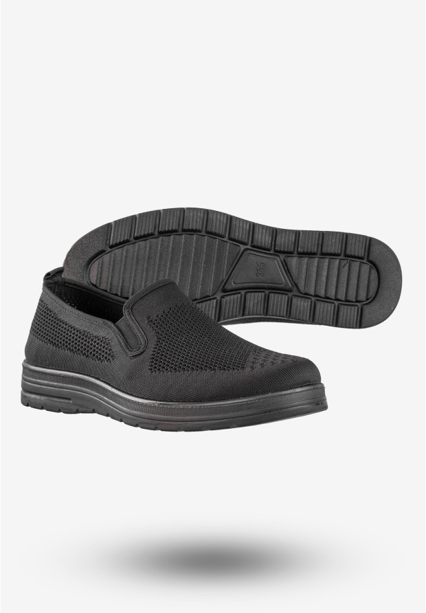 Sneakersy Męskie Buty Sportowe Wsuwane News Czarne 9TX02-1022