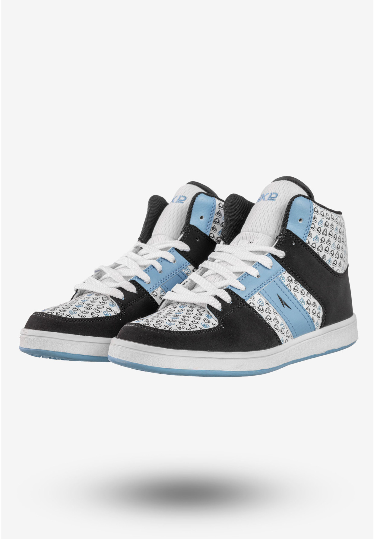 Sneakersy Damskie Ekoskóra Buty Sportowe Wysokie HKR Czarne 7F-L11029A