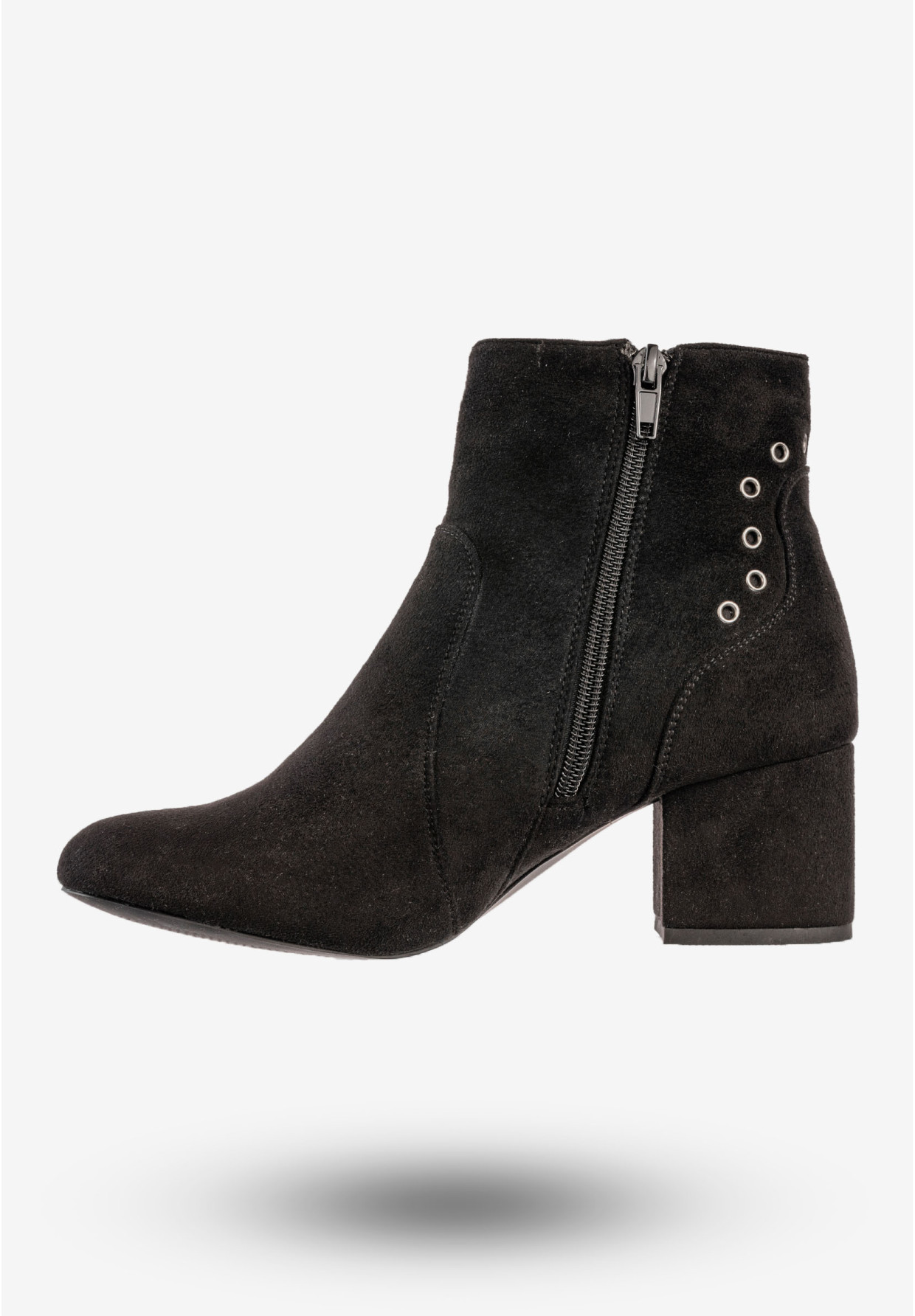 Botki Damskie Zimowe Buty Na Klocku Goodin Czarne GD-BM-79