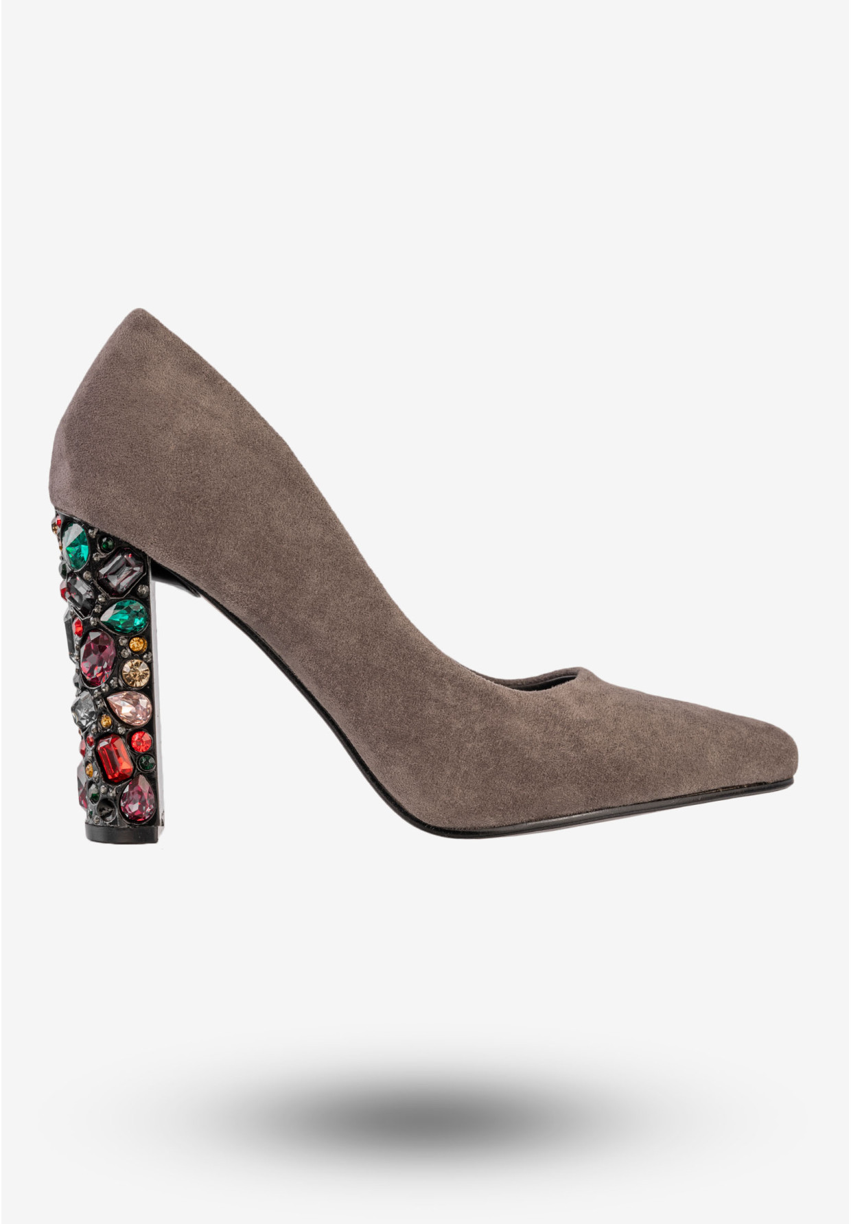 Czółenka Damskie Buty Na Obcasie Eleganckie Seastar Szare YQ204