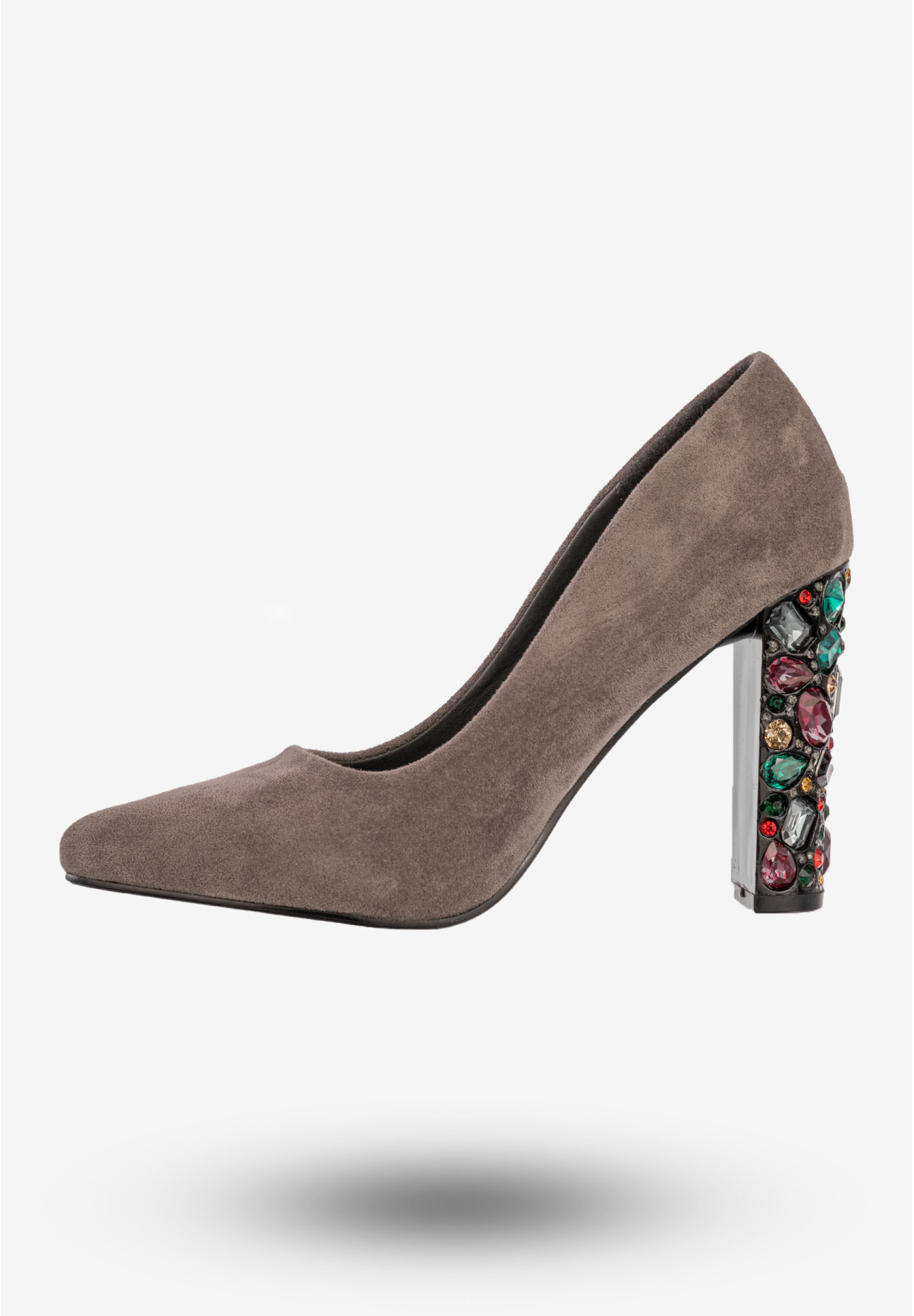 Czółenka Damskie Buty Na Obcasie Eleganckie Seastar Szare YQ204