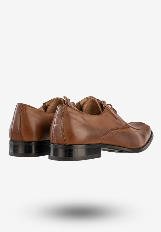 Półbuty Wizytowe Męskie Eleganckie Buty K.Wójcik Brązowe KM2207